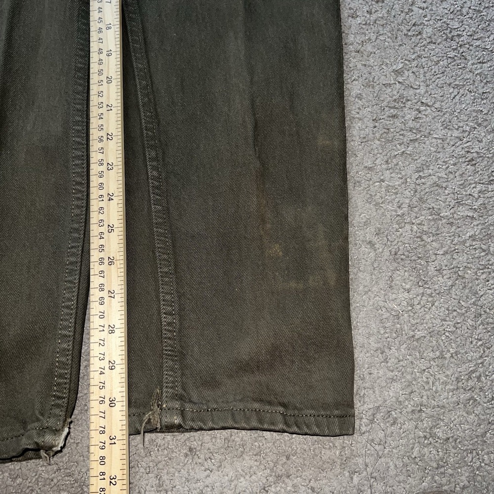 Vintage 1993 90s Levis Made in USA 550 Denim Jeans Olive Green Women's 30x31 - Picture 8 of 8